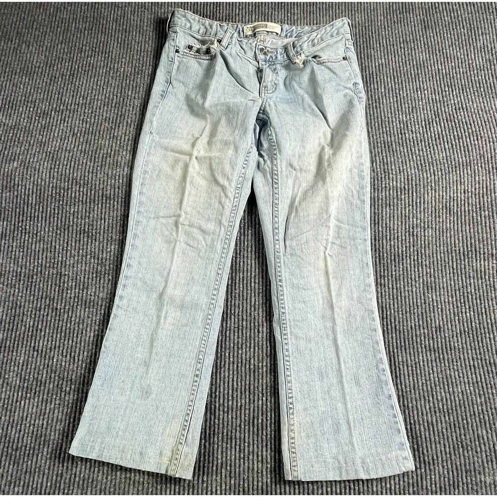 Route 66 Jeans Womens 28 Blue Denim True Fit Bootcut Distressed Grunge 28x25 Low